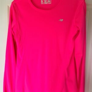 New Balance Hot Pink Lightning Dry Long Sleeve Top